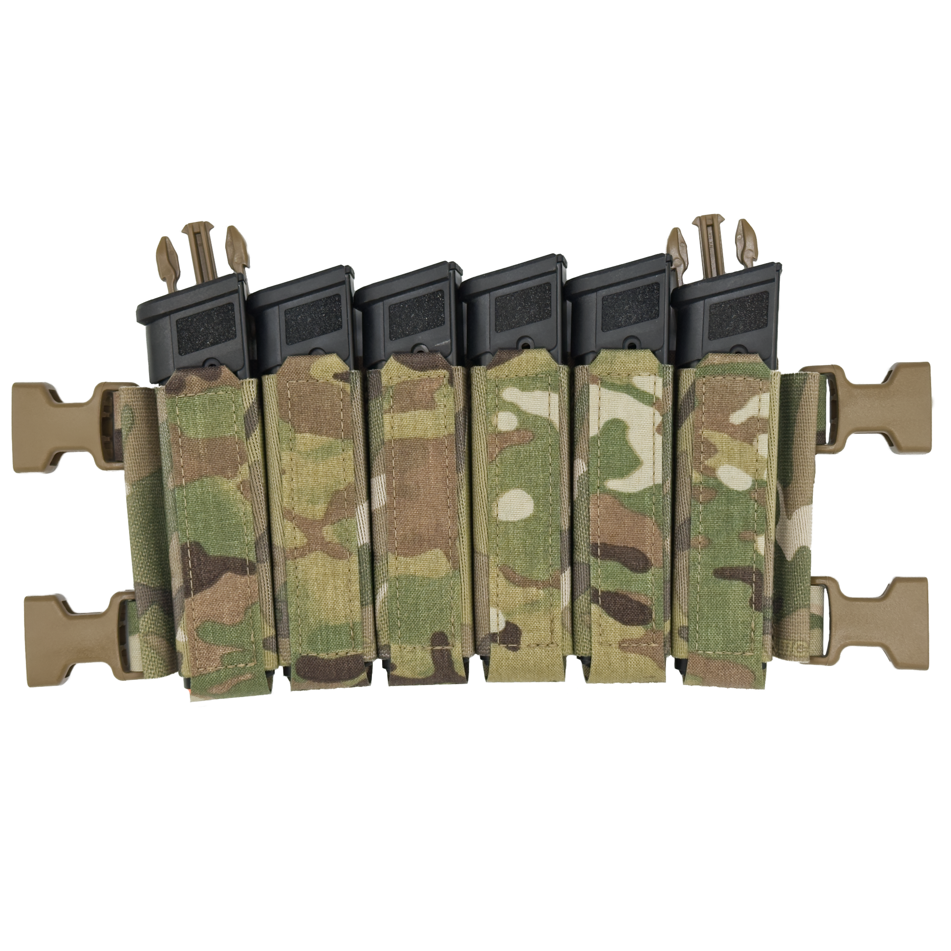 Raider Rig 2.0 for the Flux Raider, minimalist pistol magazine chest rig placard in Multicam